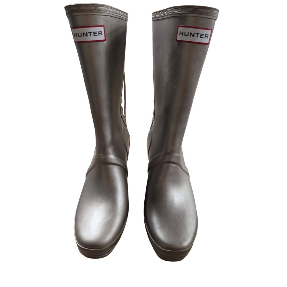 Hunter Verbier Metallic Lace Up Tall Rain Boots Women’s US 7 EU 38